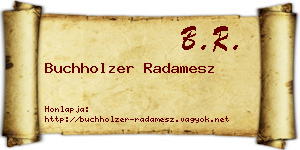 Buchholzer Radamesz névjegykártya